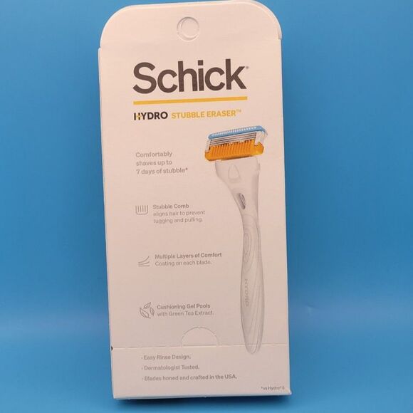 SEALED Schick Hydro Stubble Eraser Razor - Handle + 2 Cartridges - New Look Box - Picture 2 of 5